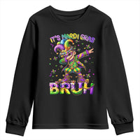 It's Mardi Gras Bruh Youth Sweatshirt Dabbing Boy Kids