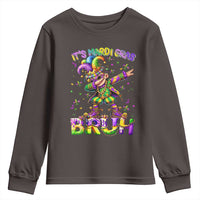It's Mardi Gras Bruh Youth Sweatshirt Dabbing Boy Kids