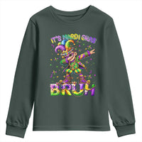 It's Mardi Gras Bruh Youth Sweatshirt Dabbing Boy Kids