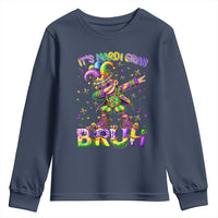 It's Mardi Gras Bruh Youth Sweatshirt Dabbing Boy Kids