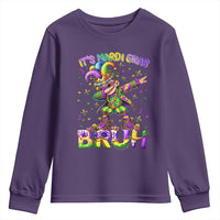 It's Mardi Gras Bruh Youth Sweatshirt Dabbing Boy Kids