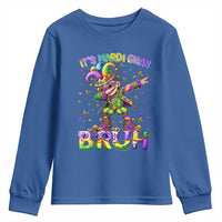 It's Mardi Gras Bruh Youth Sweatshirt Dabbing Boy Kids