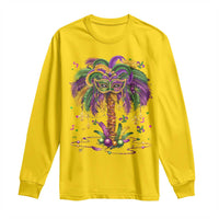 Mardi Gras Bead Tree Long Sleeve Shirt Carnival New Orleans Hawaiian Tropical Palm Tree 2025