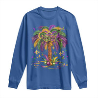 Mardi Gras Bead Tree Long Sleeve Shirt Carnival New Orleans Hawaiian Tropical Palm Tree 2025