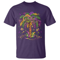 Mardi Gras Bead Tree T Shirt Carnival New Orleans Hawaiian Tropical Palm Tree 2025