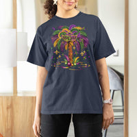 Mardi Gras Bead Tree T Shirt For Women Carnival New Orleans Hawaiian Tropical Palm Tree 2025