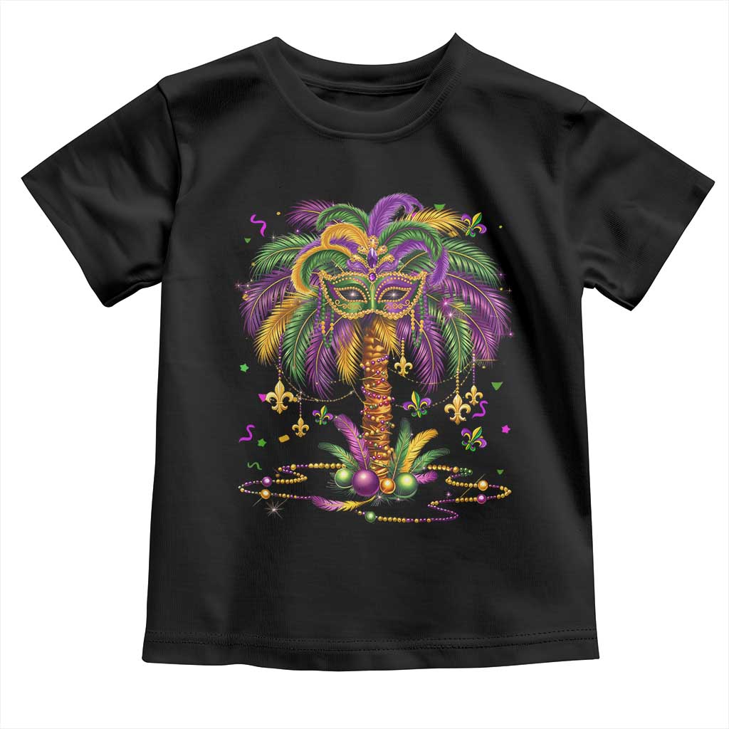 Mardi Gras Bead Tree Toddler T Shirt Carnival New Orleans Hawaiian Tropical Palm Tree 2025