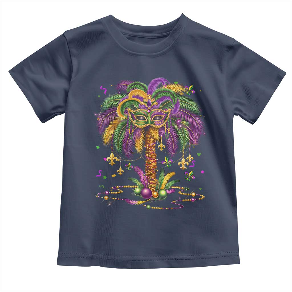 Mardi Gras Bead Tree Toddler T Shirt Carnival New Orleans Hawaiian Tropical Palm Tree 2025
