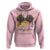 Little Miss Mardi Gras Afro Messy Bun Girls Hoodie