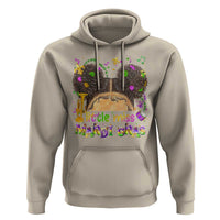 Little Miss Mardi Gras Afro Messy Bun Girls Hoodie