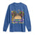 Little Miss Mardi Gras Afro Messy Bun Girls Long Sleeve Shirt