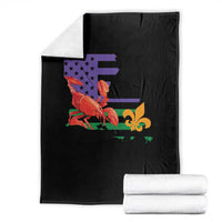 Louisiana Throw Blanket Louisiana New Orleans Party Custume Beads - Wonder Print Shop