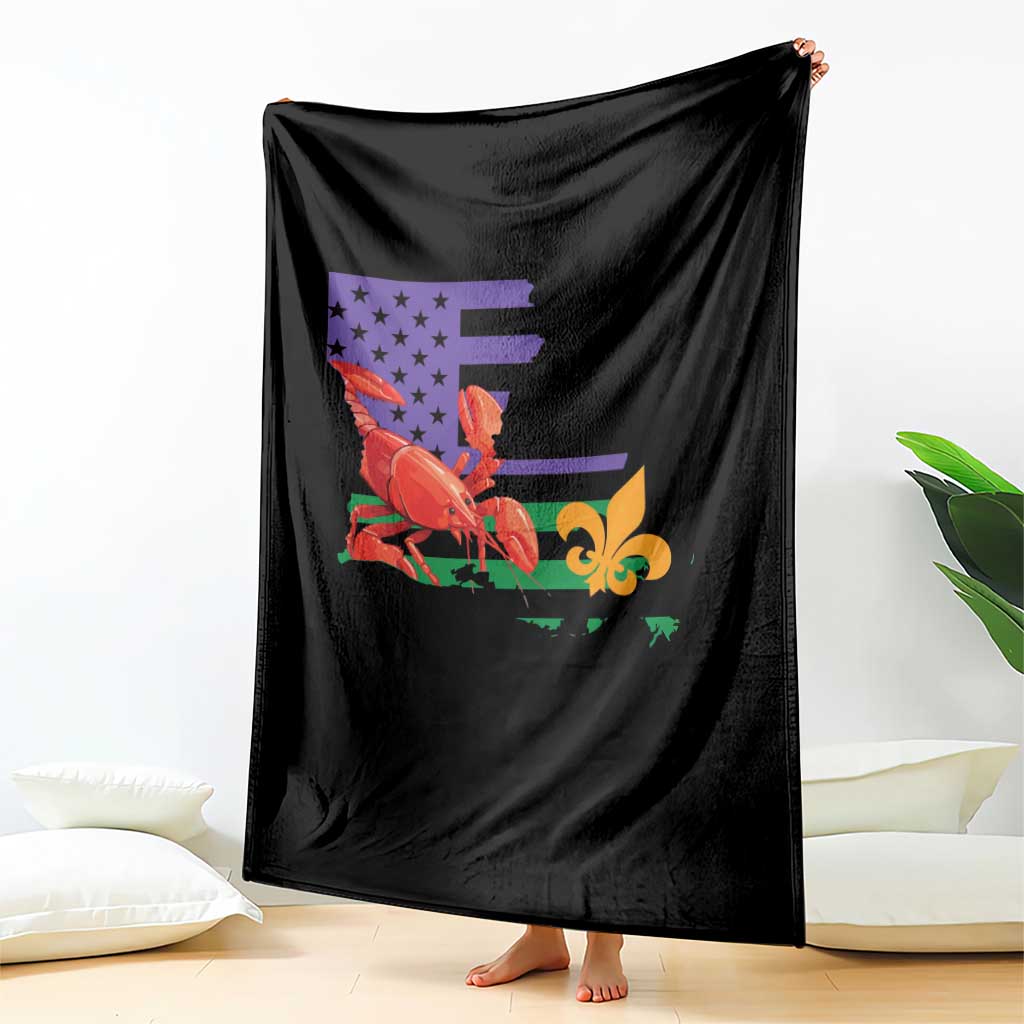 Louisiana Throw Blanket Louisiana New Orleans Party Custume Beads - Wonder Print Shop