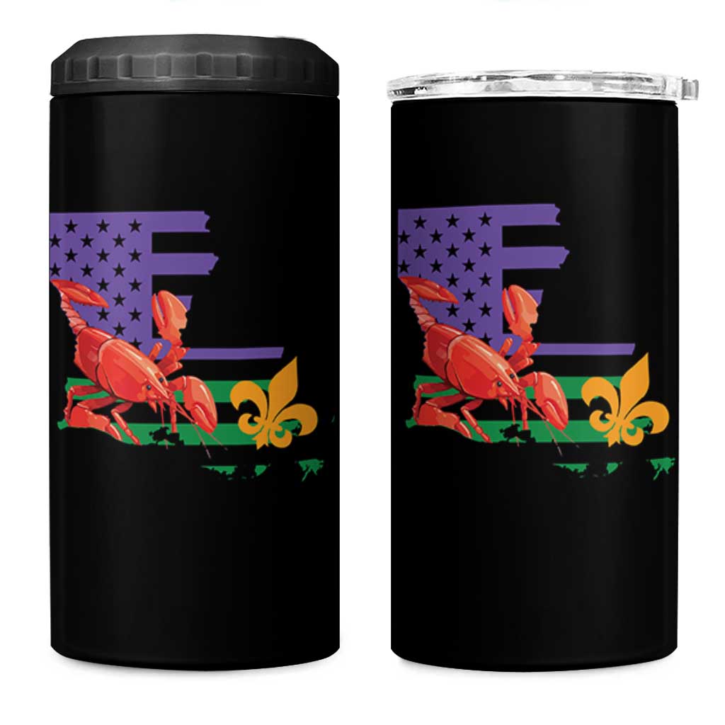 Louisiana 4 in 1 Can Cooler Tumbler Louisiana New Orleans Party Custume Beads - Wonder Print Shop