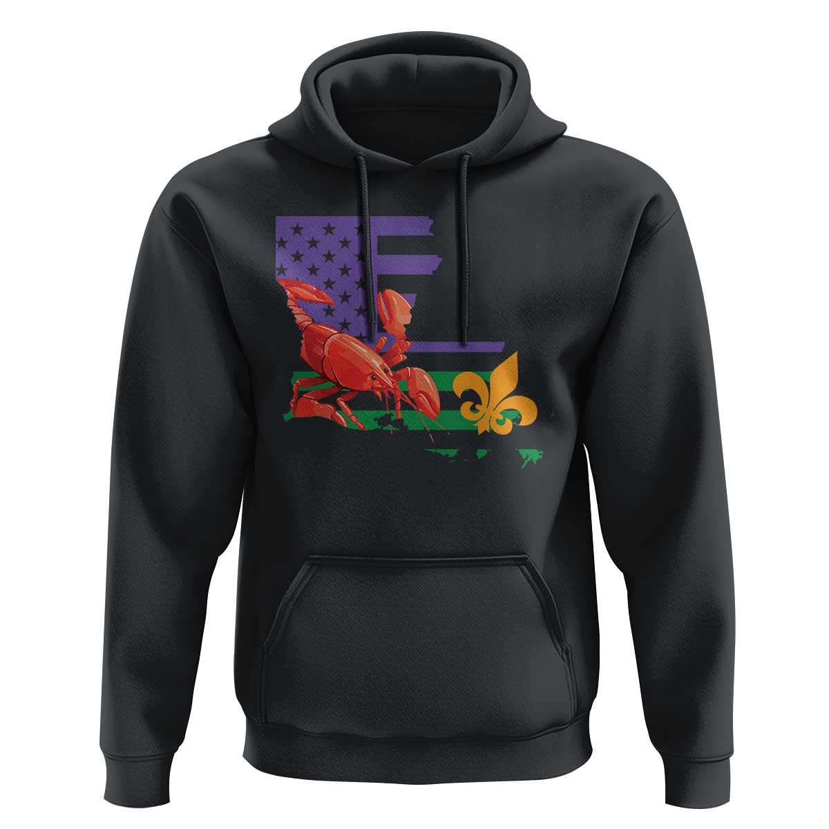 Louisiana Hoodie Louisiana New Orleans Party Custume Beads - Wonder Print Shop