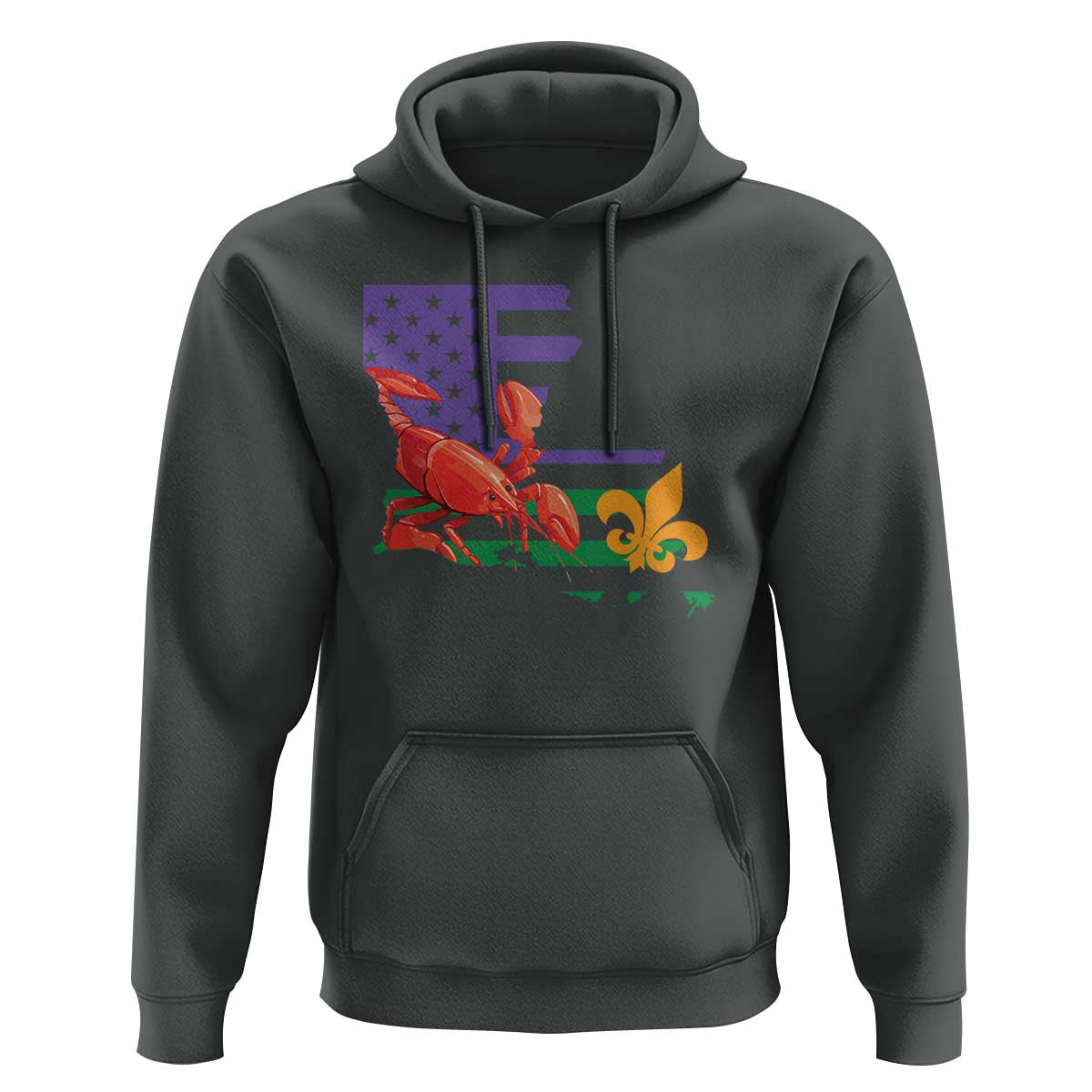 Louisiana Hoodie Louisiana New Orleans Party Custume Beads - Wonder Print Shop