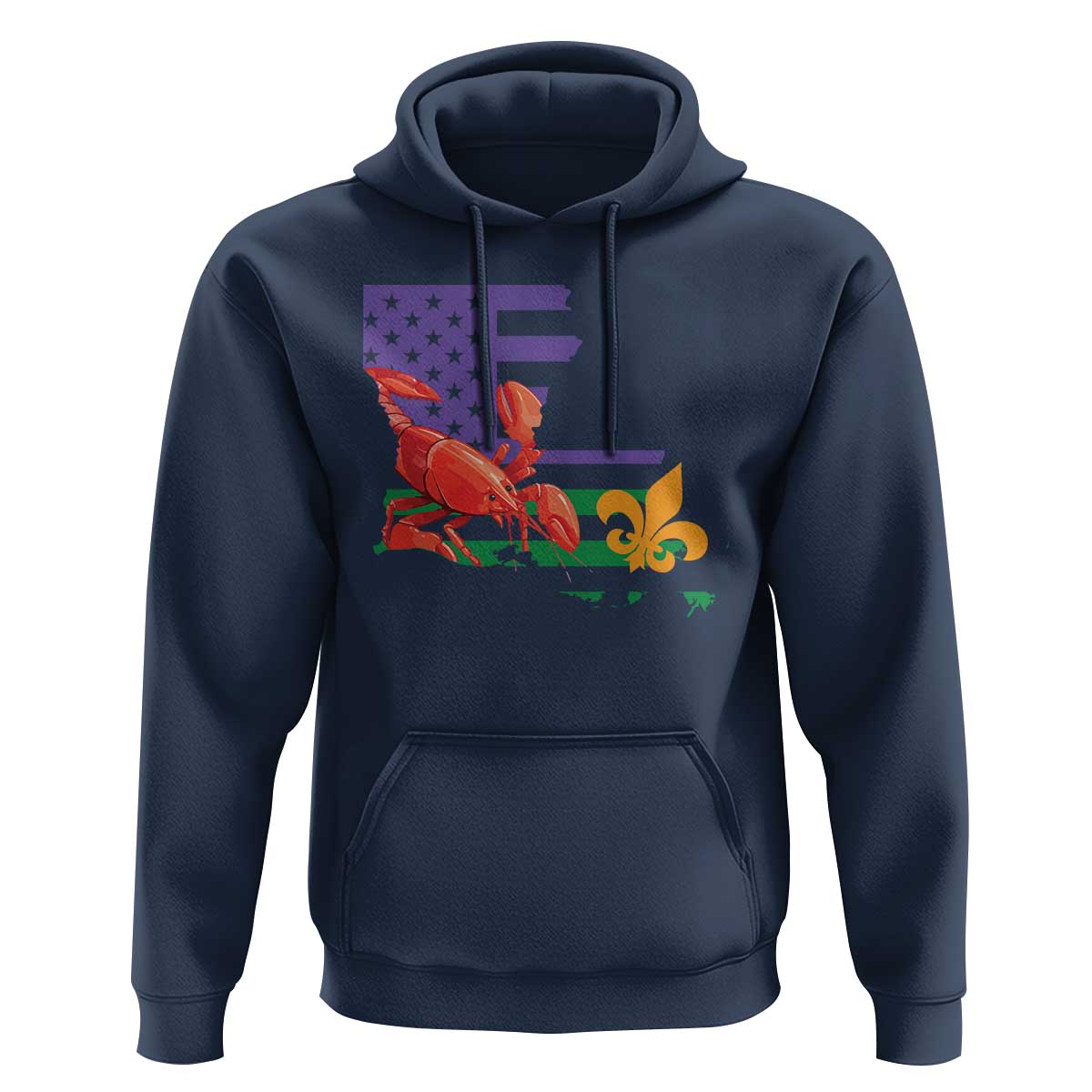 Louisiana Hoodie Louisiana New Orleans Party Custume Beads - Wonder Print Shop