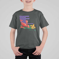 Louisiana T Shirt For Kid Louisiana New Orleans Party Custume Beads - Wonder Print Shop