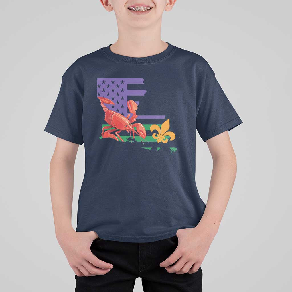 Louisiana T Shirt For Kid Louisiana New Orleans Party Custume Beads - Wonder Print Shop