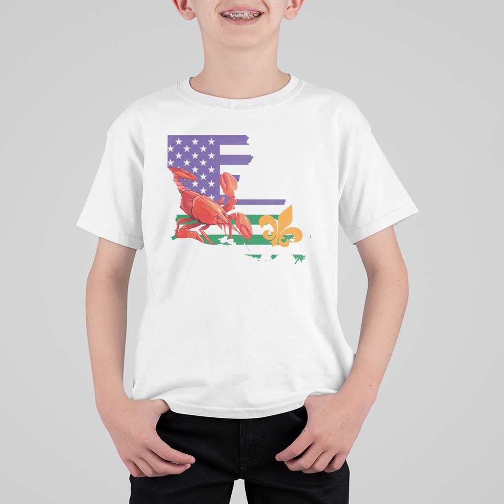 Louisiana T Shirt For Kid Louisiana New Orleans Party Custume Beads - Wonder Print Shop