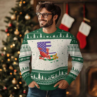 Louisiana Ugly Christmas Sweater Louisiana New Orleans Party Custume Beads - Wonder Print Shop