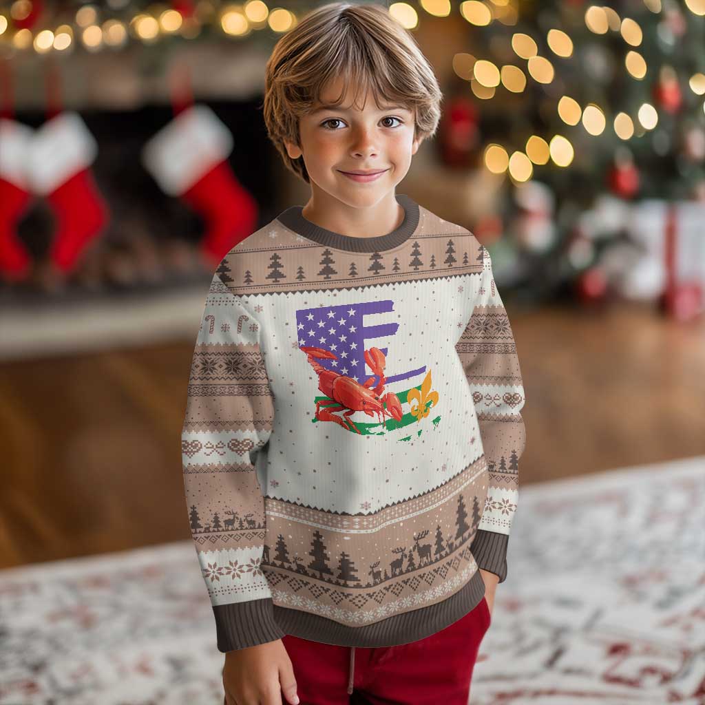 Louisiana Ugly Christmas Sweater Louisiana New Orleans Party Custume Beads - Wonder Print Shop