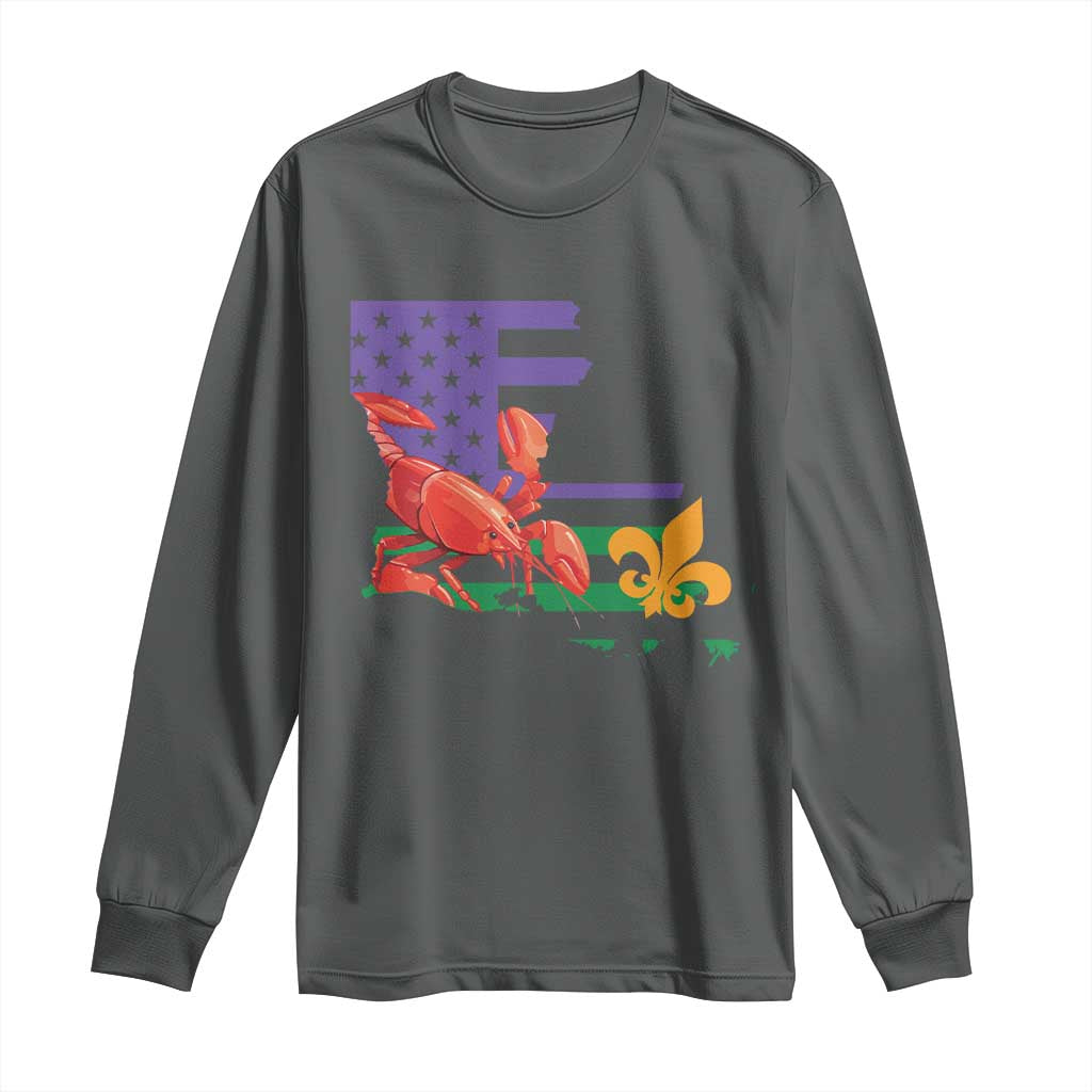 Louisiana Long Sleeve Shirt Louisiana New Orleans Party Custume Beads - Wonder Print Shop