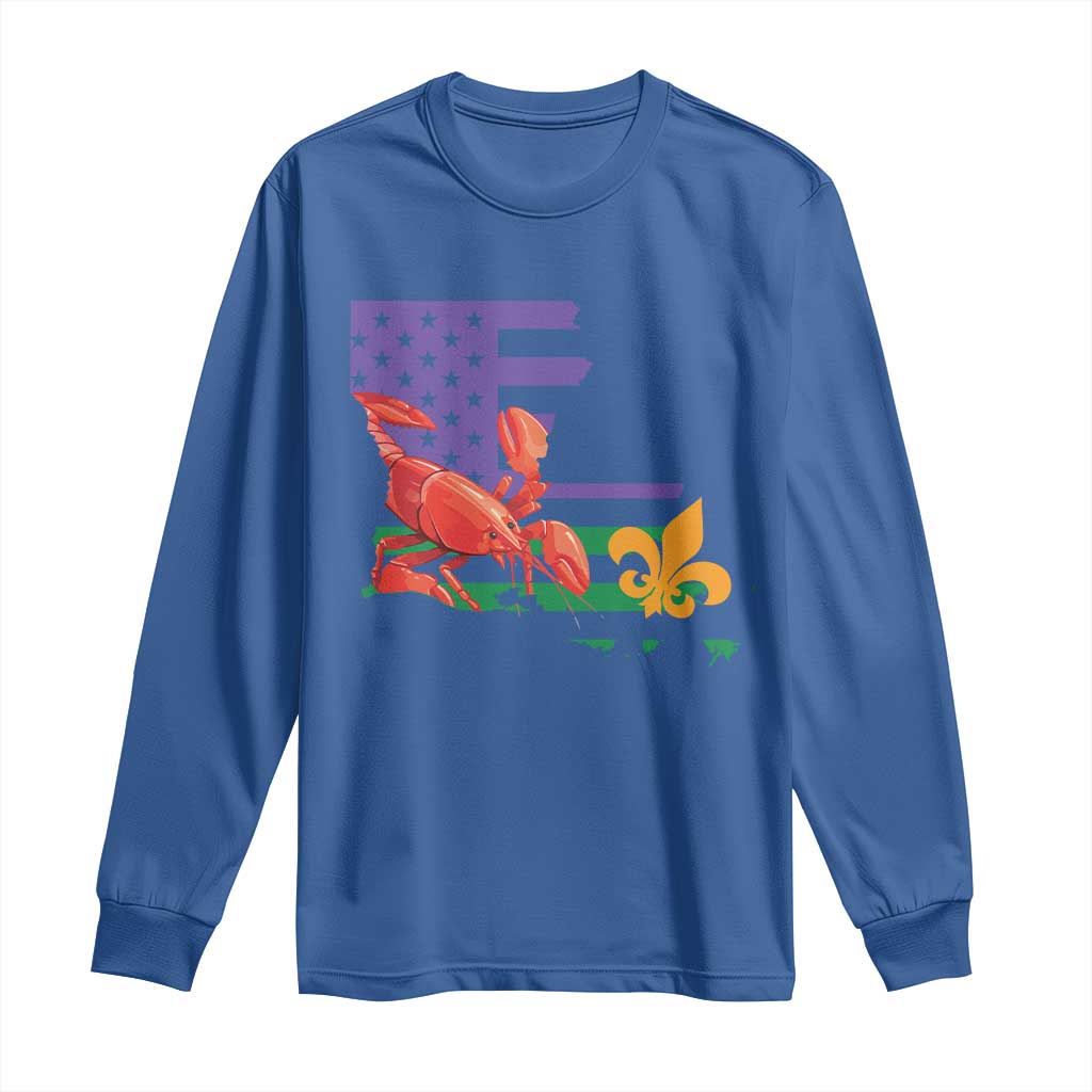 Louisiana Long Sleeve Shirt Louisiana New Orleans Party Custume Beads - Wonder Print Shop