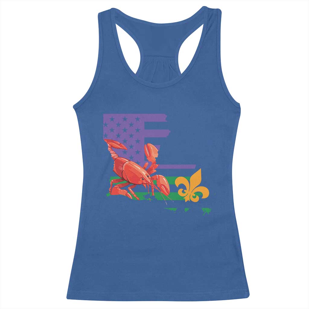 Louisiana Racerback Tank Top Louisiana New Orleans Party Custume Beads - Wonder Print Shop
