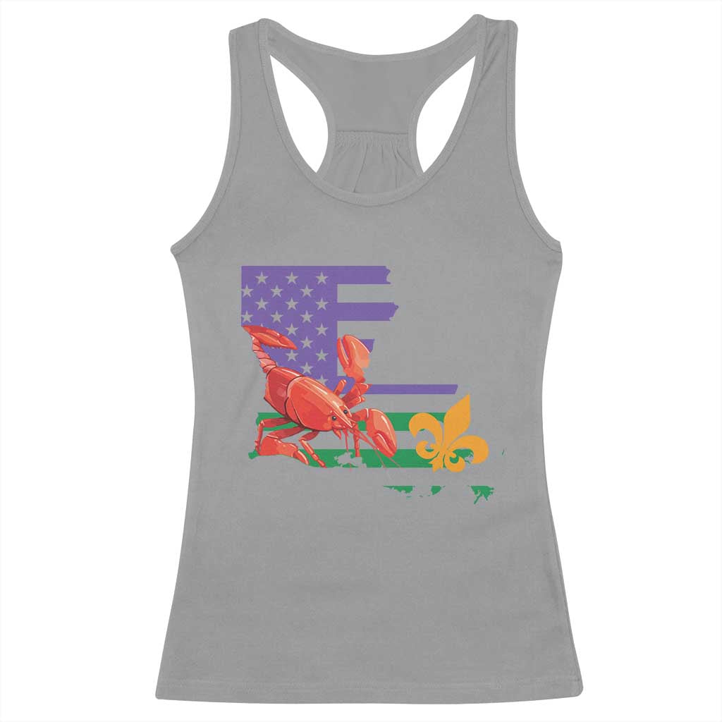 Louisiana Racerback Tank Top Louisiana New Orleans Party Custume Beads - Wonder Print Shop