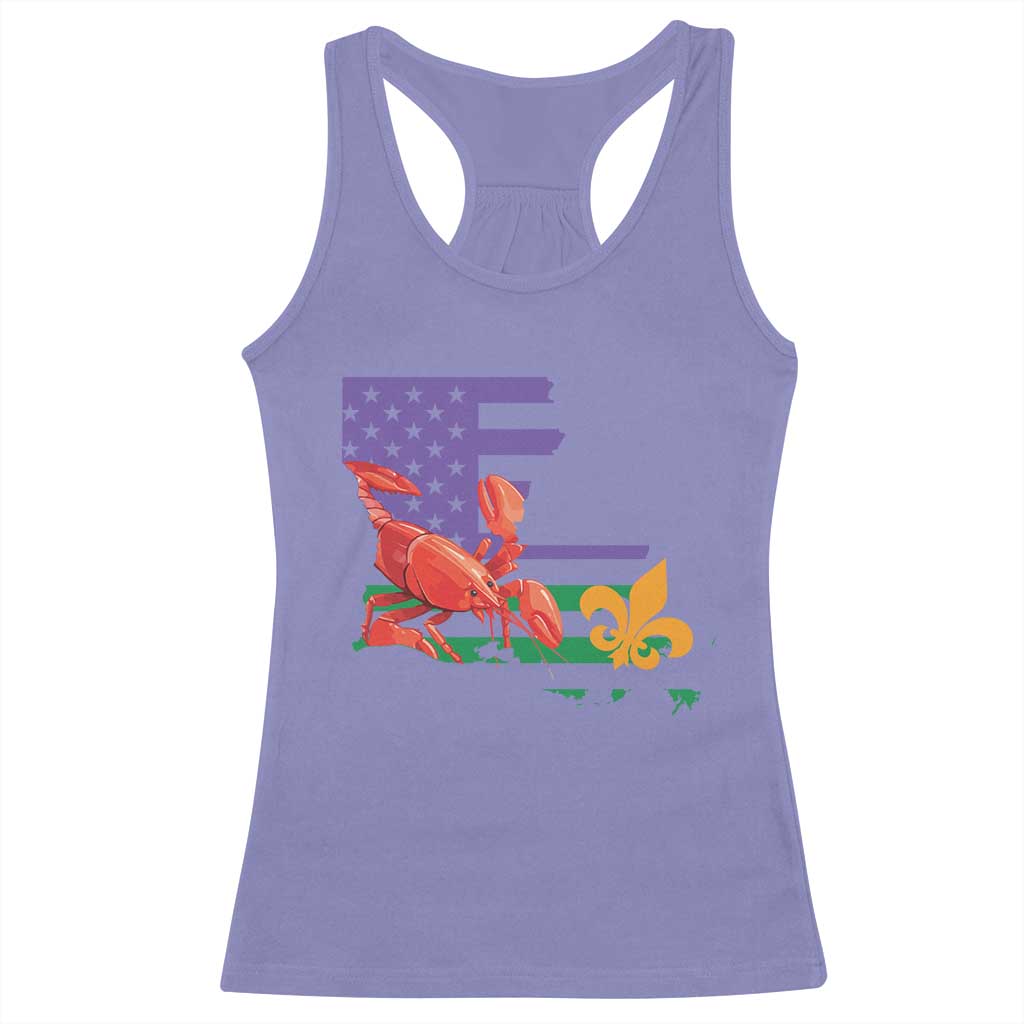 Louisiana Racerback Tank Top Louisiana New Orleans Party Custume Beads - Wonder Print Shop