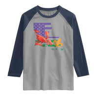 Louisiana Raglan Shirt Louisiana New Orleans Party Custume Beads - Wonder Print Shop