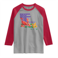 Louisiana Raglan Shirt Louisiana New Orleans Party Custume Beads - Wonder Print Shop