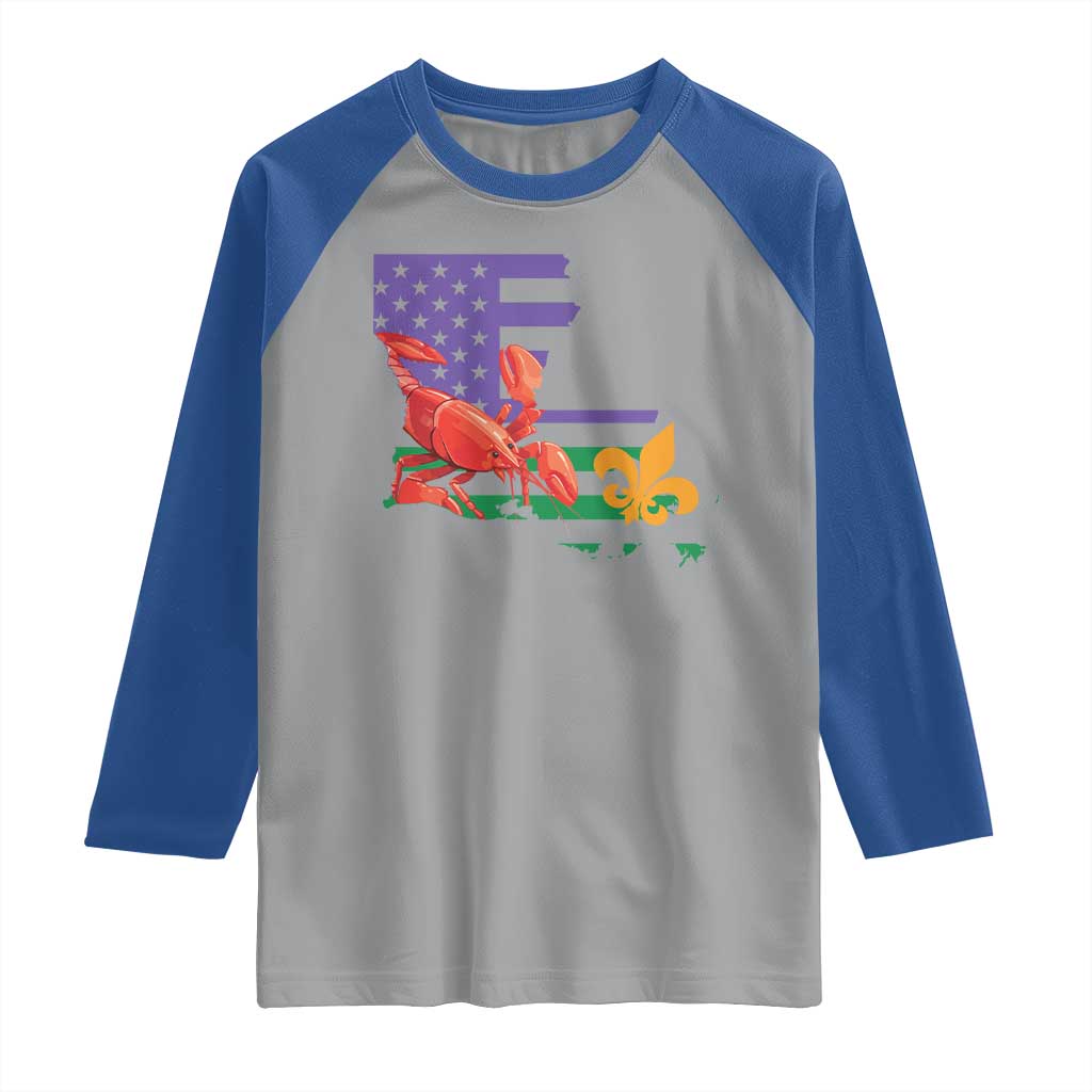 Louisiana Raglan Shirt Louisiana New Orleans Party Custume Beads - Wonder Print Shop
