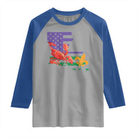 Louisiana Raglan Shirt Louisiana New Orleans Party Custume Beads - Wonder Print Shop