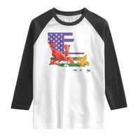 Louisiana Raglan Shirt Louisiana New Orleans Party Custume Beads - Wonder Print Shop
