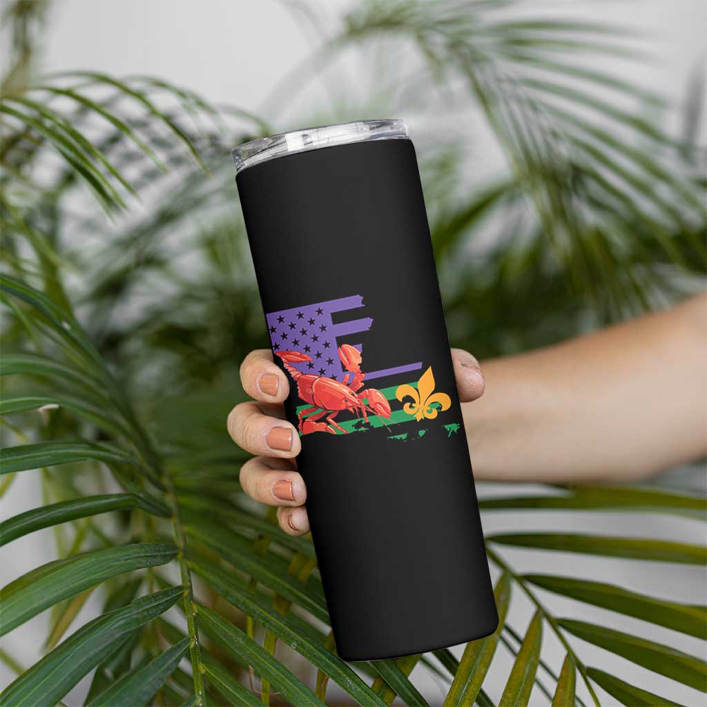 Louisiana Skinny Tumbler Louisiana New Orleans Party Custume Beads - Wonder Print Shop