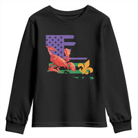Louisiana Youth Sweatshirt Louisiana New Orleans Party Custume Beads - Wonder Print Shop
