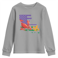 Louisiana Youth Sweatshirt Louisiana New Orleans Party Custume Beads - Wonder Print Shop