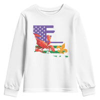 Louisiana Youth Sweatshirt Louisiana New Orleans Party Custume Beads - Wonder Print Shop