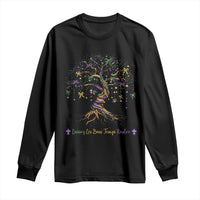 Coquette Bow Mardi Gras Bead Tree Long Sleeve Shirt Carnival New Orleans 2025