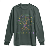 Coquette Bow Mardi Gras Bead Tree Long Sleeve Shirt Carnival New Orleans 2025