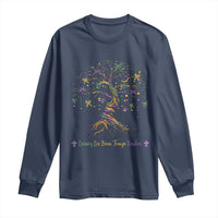 Coquette Bow Mardi Gras Bead Tree Long Sleeve Shirt Carnival New Orleans 2025
