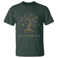 Coquette Bow Mardi Gras Bead Tree T Shirt Carnival New Orleans 2025