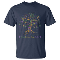 Coquette Bow Mardi Gras Bead Tree T Shirt Carnival New Orleans 2025
