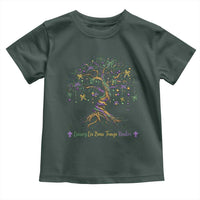 Coquette Bow Mardi Gras Bead Tree Toddler T Shirt Carnival New Orleans 2025