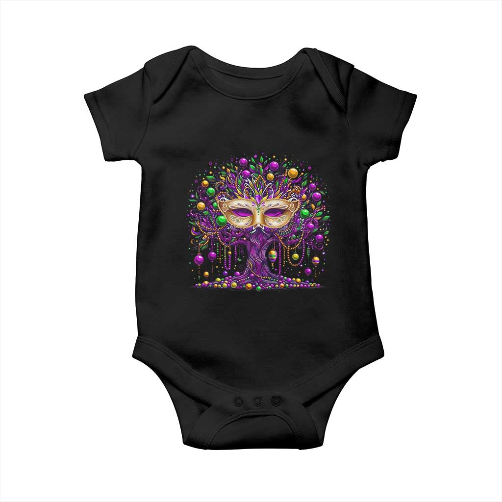 Mardi Gras Bead Tree Baby Onesie New Orleans Festival