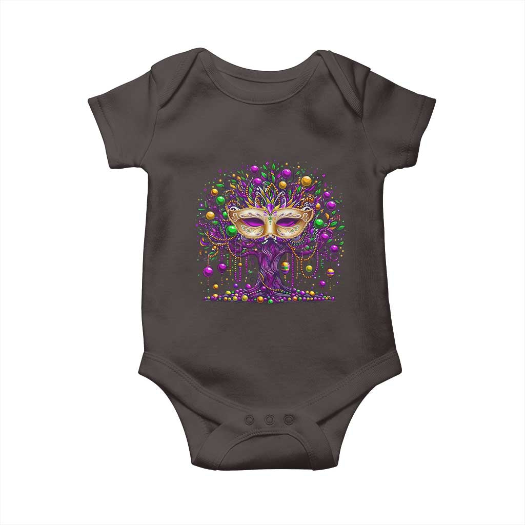 Mardi Gras Bead Tree Baby Onesie New Orleans Festival
