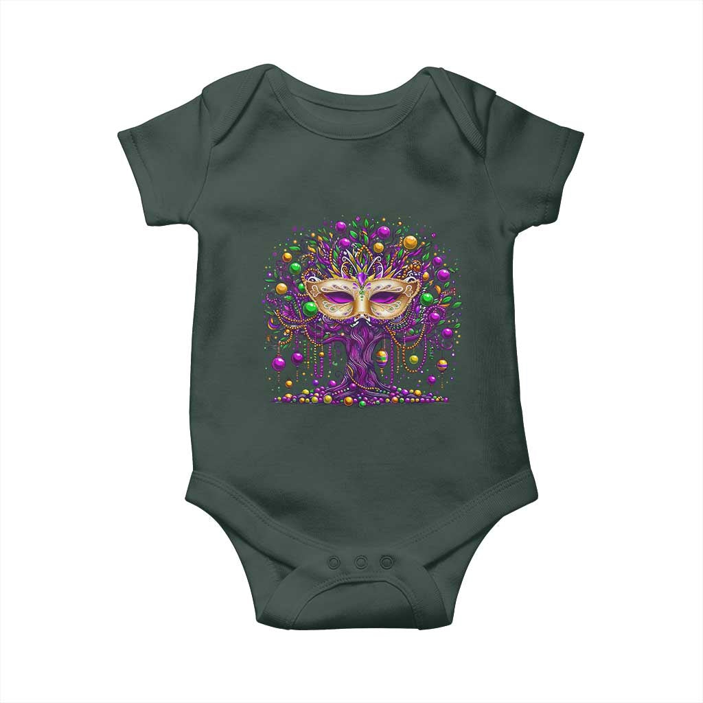 Mardi Gras Bead Tree Baby Onesie New Orleans Festival