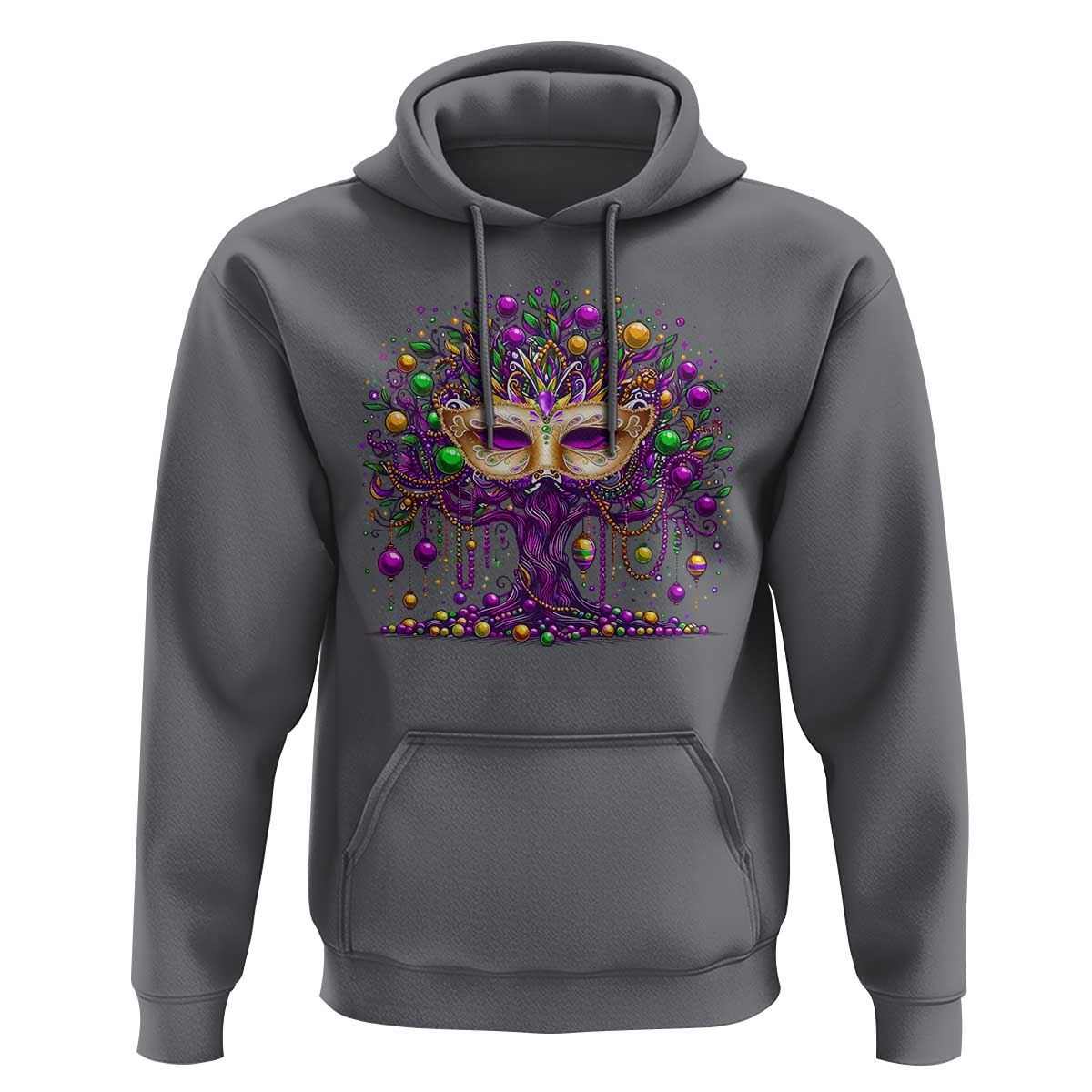 Mardi Gras Bead Tree Hoodie New Orleans Festival